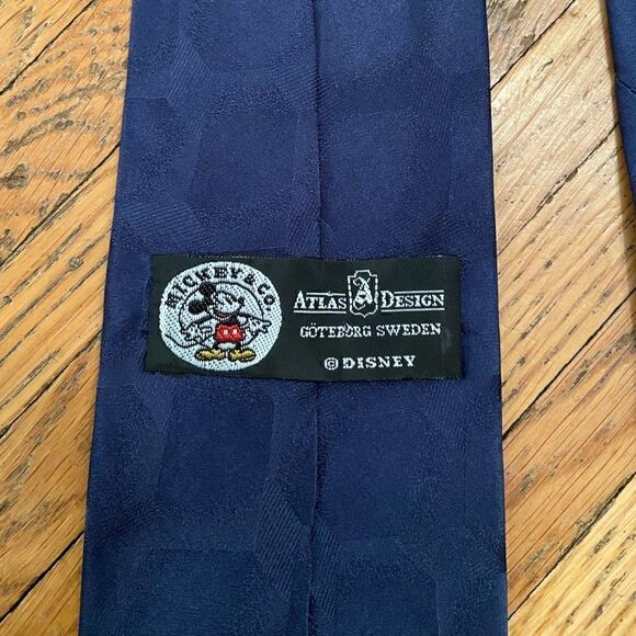 Vintage Mickey & Co. Atlas Design Professor Goofy navy tie - Picture 3 of 4